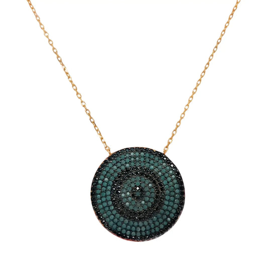Turquoise Sterling Silver Evil Eye Necklace