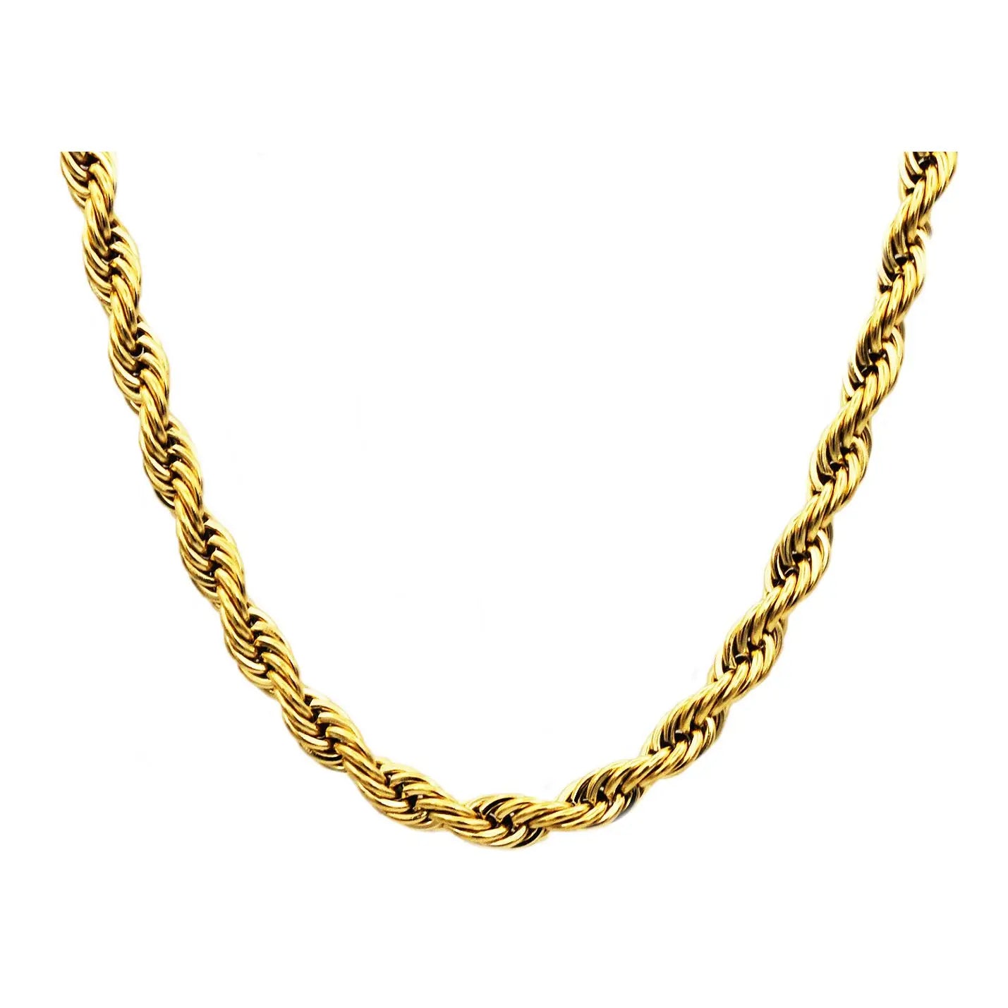 Men's Gold Rope Chain Necklace