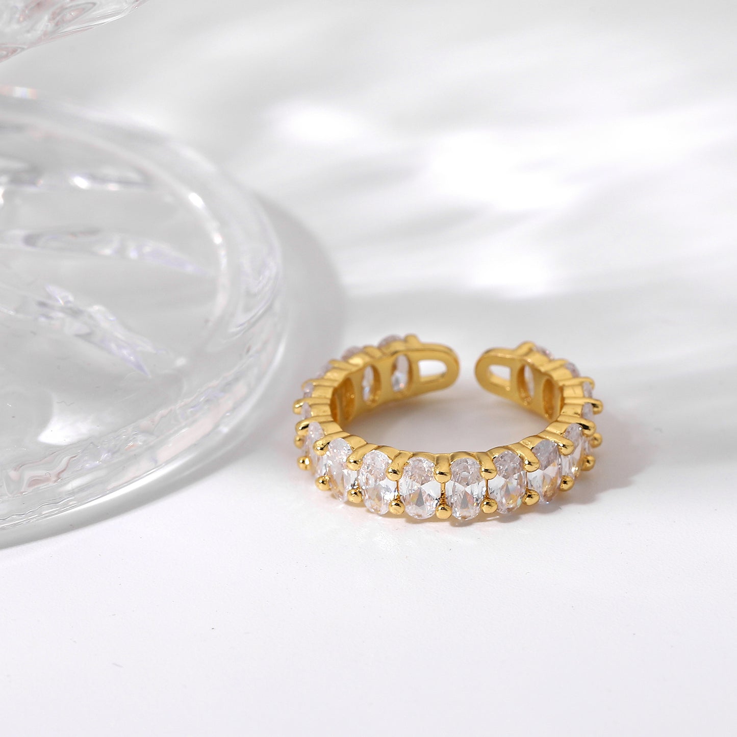 Adjustable Bezel Bling Ring