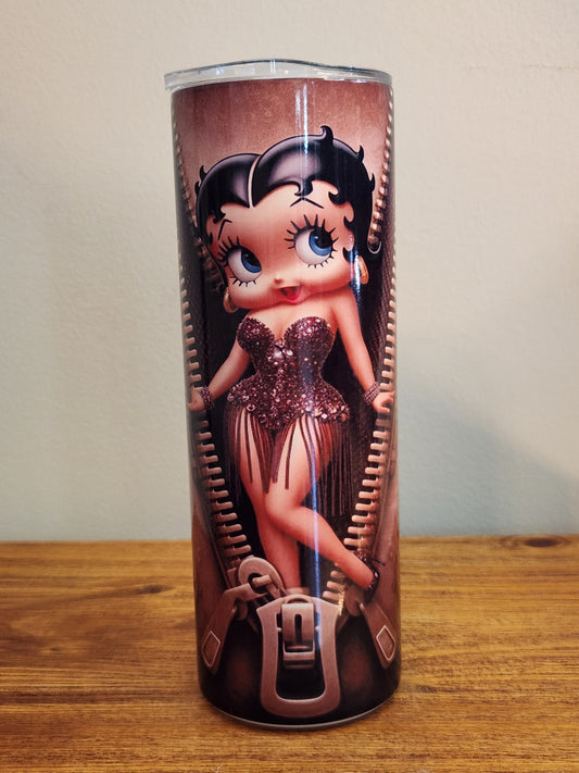 Betty Boo Zipper Pop Out Tumbler