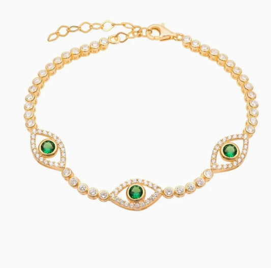 Gold Evil Eye Bracelet