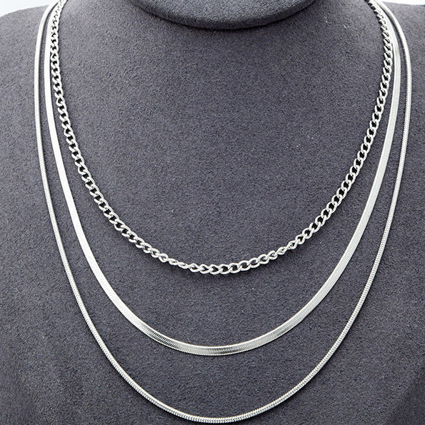 Silver 3 Layer Necklace