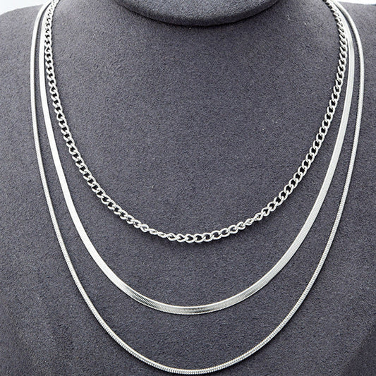 Silver 3 Layer Necklace