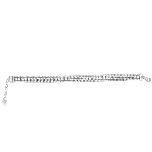 925 Sterling Silver 4 Row Tennis Bracelet