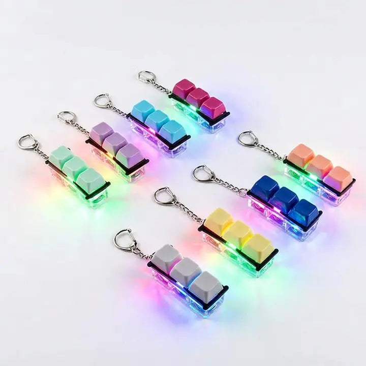 Light Up Stress Relief Fidget Keychain