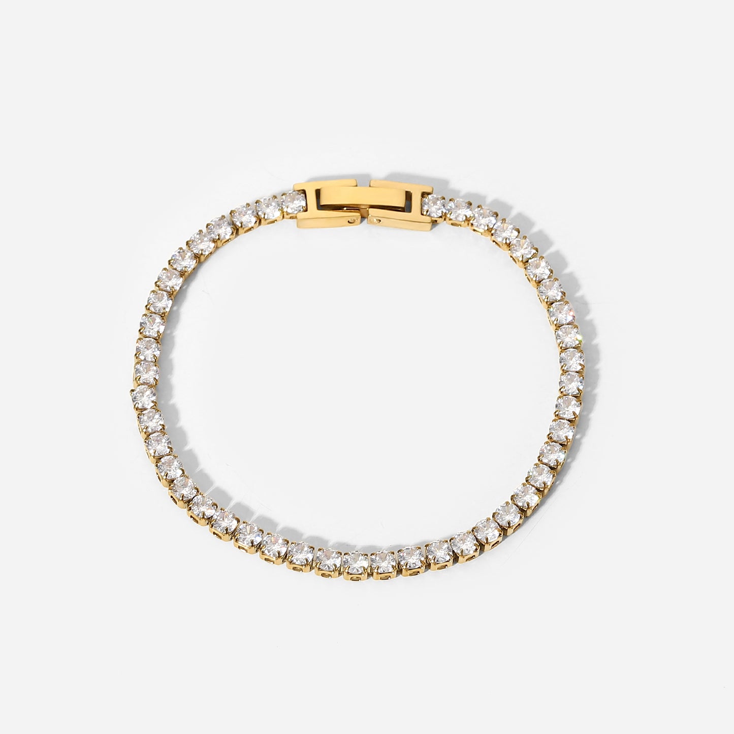 14K Gold Plated Small Tennis Bracelet