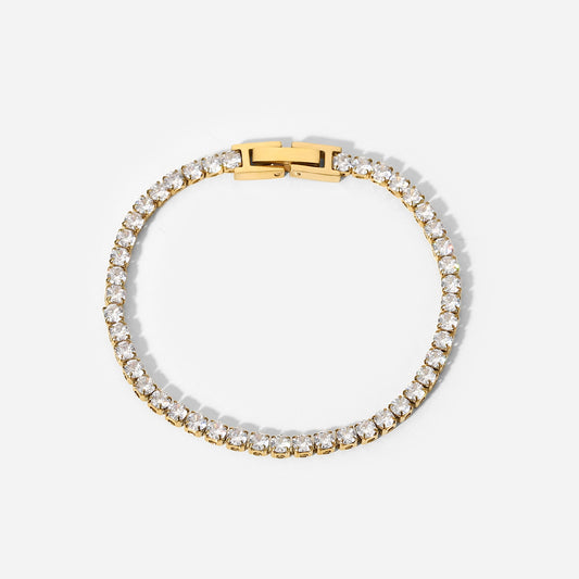 14K Gold Plated Small Tennis Bracelet