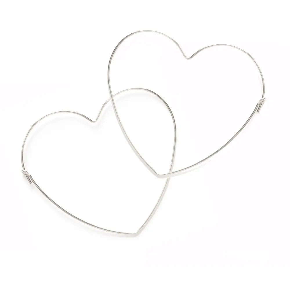 Big Heart Hoops Earrings