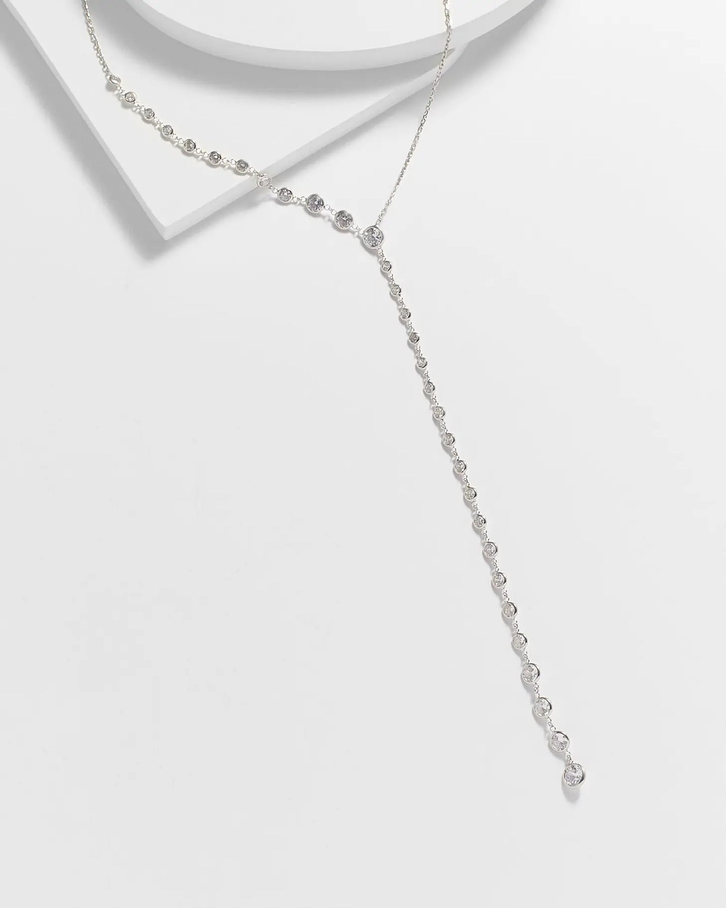 Lariat Diamonette Dangle Necklace