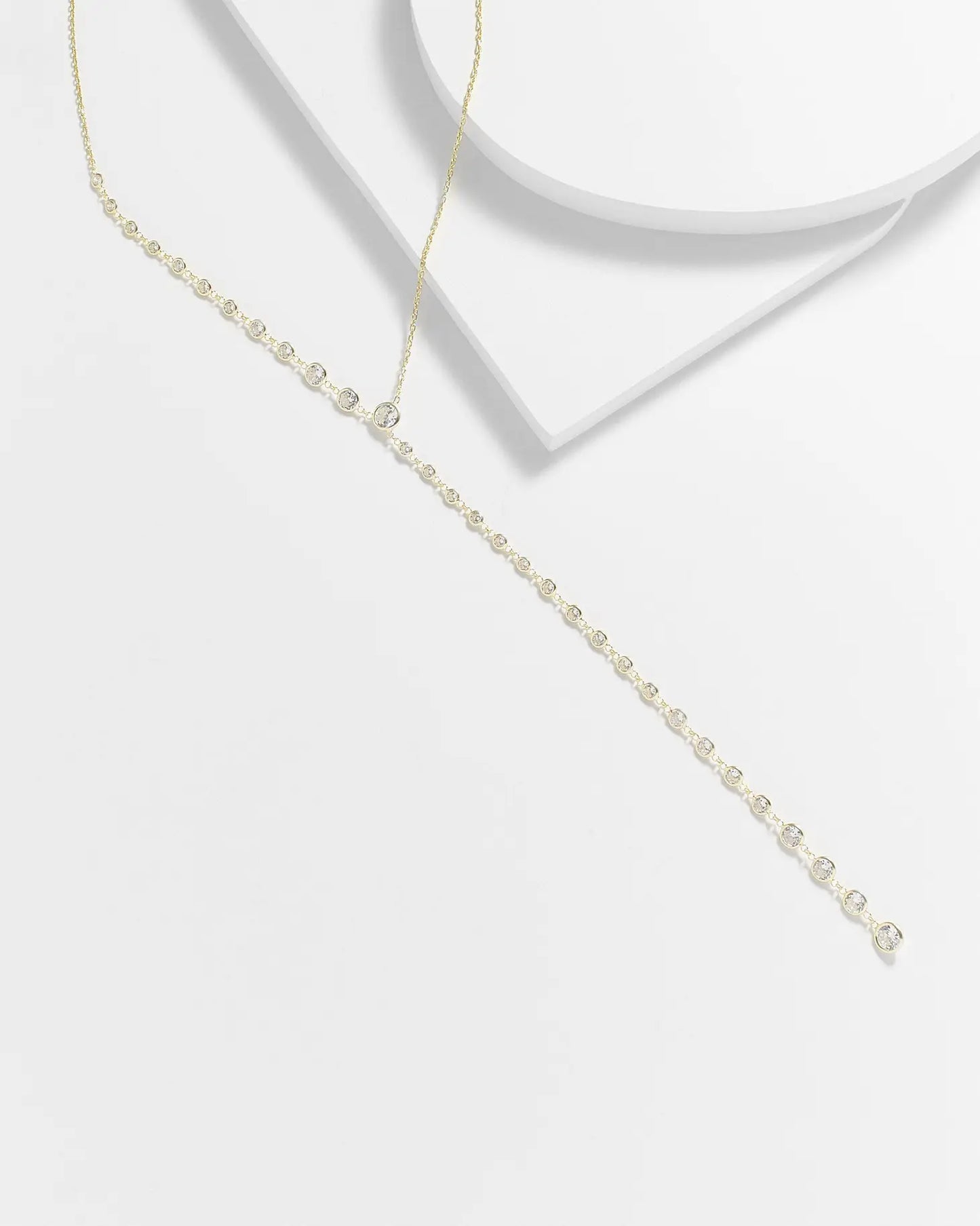 Lariat Diamonette Dangle Necklace