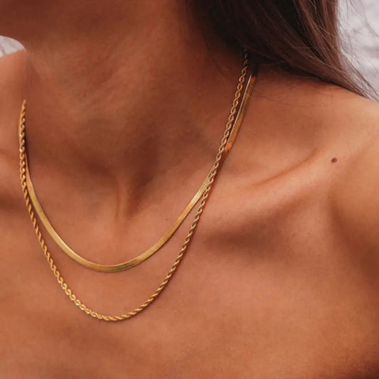 18K Gold Plated Layering Necklace