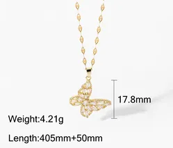 Butterfly Necklace 18K Gold Plated
