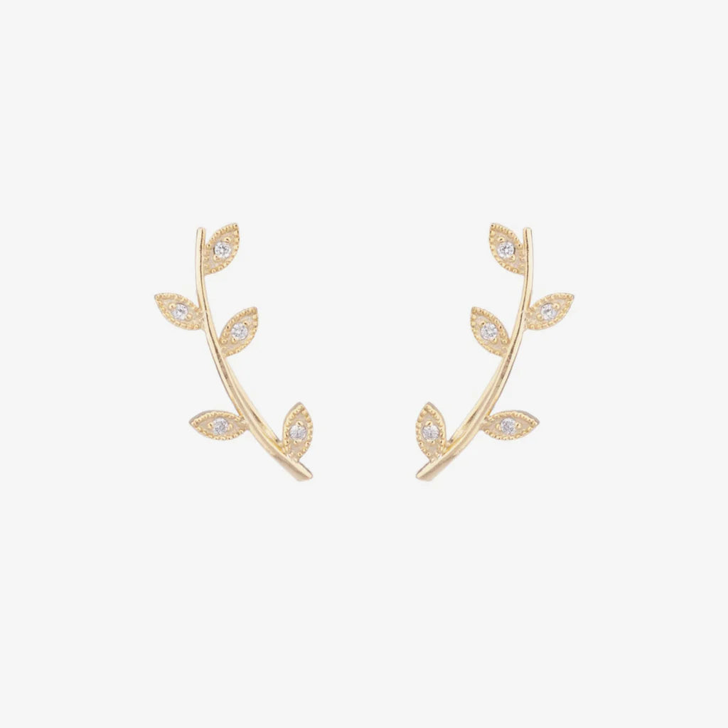 Gold Leaf Ear Climber