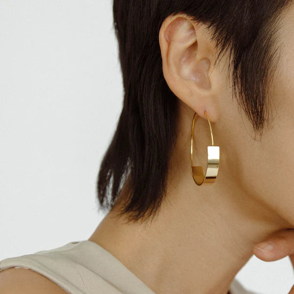 Modern Gold Hoop Earrings