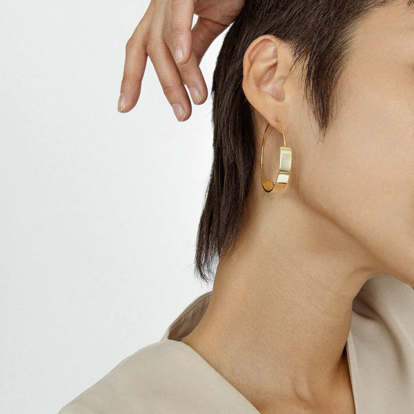 Modern Gold Hoop Earrings