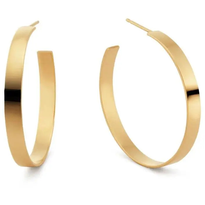 Gold Flat Hoops